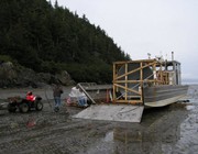 Over by the Cordova, AK. At low tide there tends to be a lack of water, which made this job easy with the use of smaller equiptment.